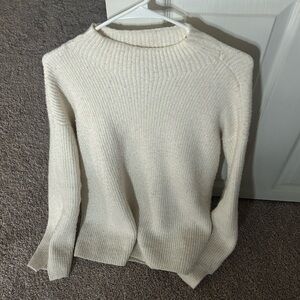 Cream Mock Neck Sweater